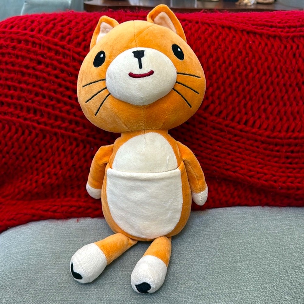 Kimchis Cute Orange Cat Plush Toy